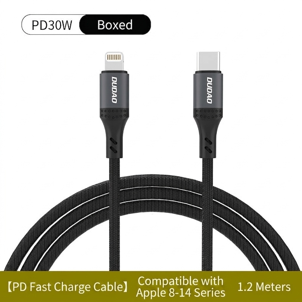 Braided USB Fast Charging Cable for iPhone & Android, 3A High-Speed Data Transfer, Durable Design, Black
