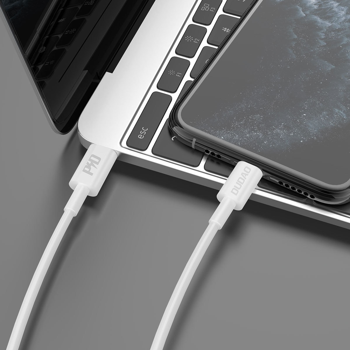 30W PD USB-C to Lightning Fast Charging Cable for iPhone 8-14, Durable & Safe Power Delivery, White
