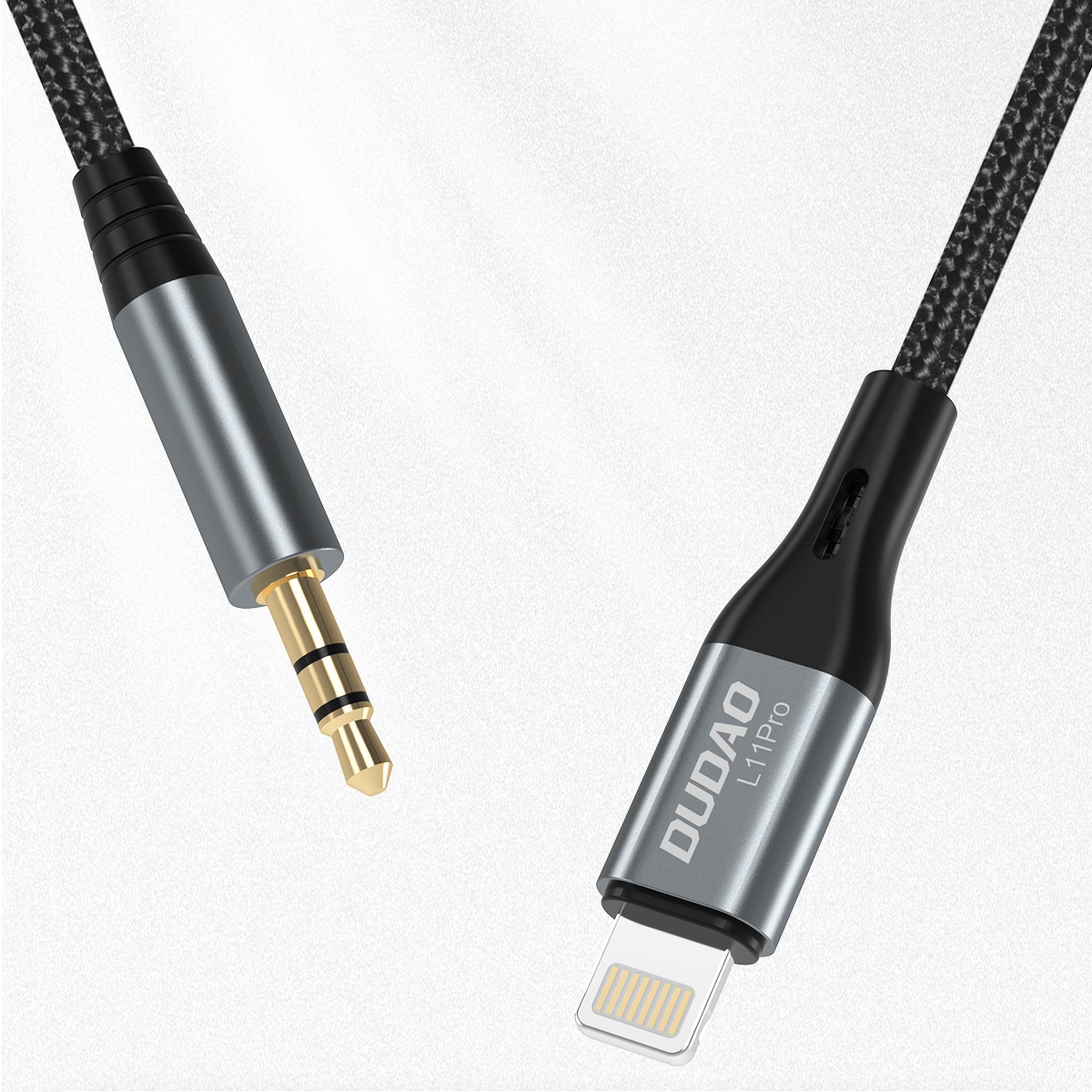 Lightning to 3.5mm AUX Audio Cable, Durable Braided Design, High-Fidelity Sound for Car Stereos, Black