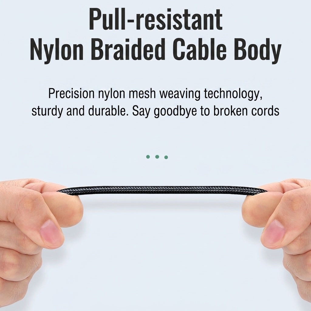 Lightning to 3.5mm AUX Audio Cable, Durable Braided Design, High-Fidelity Sound for Car Stereos, Black