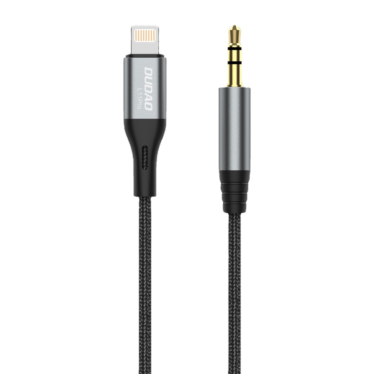 Lightning to 3.5mm AUX Audio Cable, Durable Braided Design, High-Fidelity Sound for Car Stereos, Black