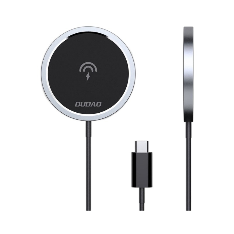 15W Magnetic Wireless Charger Pad for iPhone 15/14/13/12 Series, Strong Magnetic Alignment, Compact Design, Black