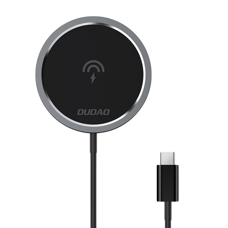 15W Magnetic Wireless Charger Pad for iPhone 15/14/13/12 Series, Strong Magnetic Alignment, Compact Design, Black