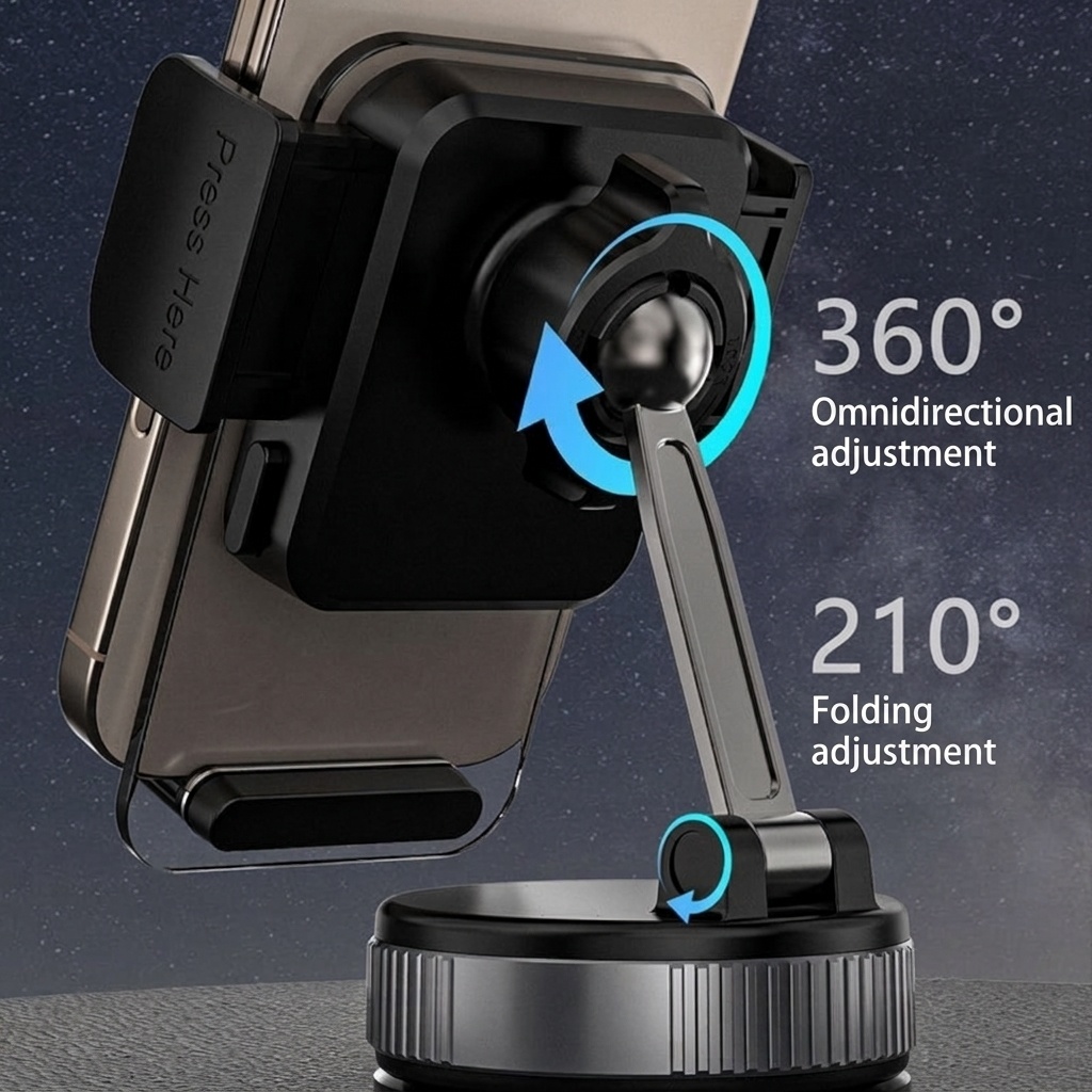 Support réglable pour téléphone et tablette F17M, rotation à 360°, support multi-angles pour appareils de 4,7 à 12 pouces, couleur gris anthracite