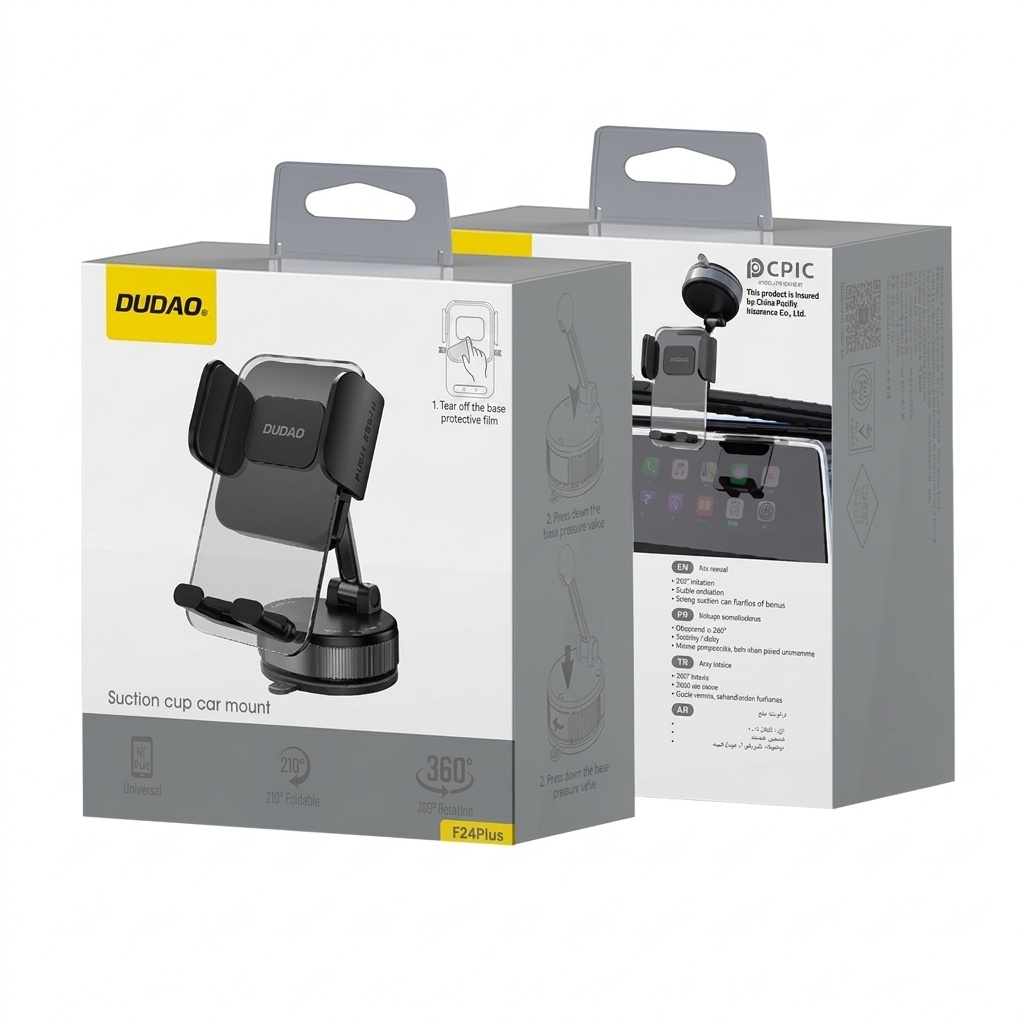 Support réglable pour téléphone et tablette F17M, rotation à 360°, support multi-angles pour appareils de 4,7 à 12 pouces, couleur gris anthracite