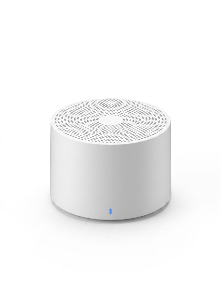 Mini Wireless Bluetooth 5.0 Speaker, Portable Audio with Powerful Bass, 300mAh Battery, White