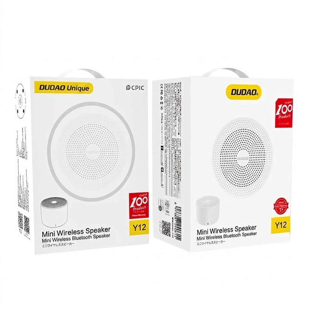 Mini Wireless Bluetooth 5.0 Speaker, Portable Audio with Powerful Bass, 300mAh Battery, White
