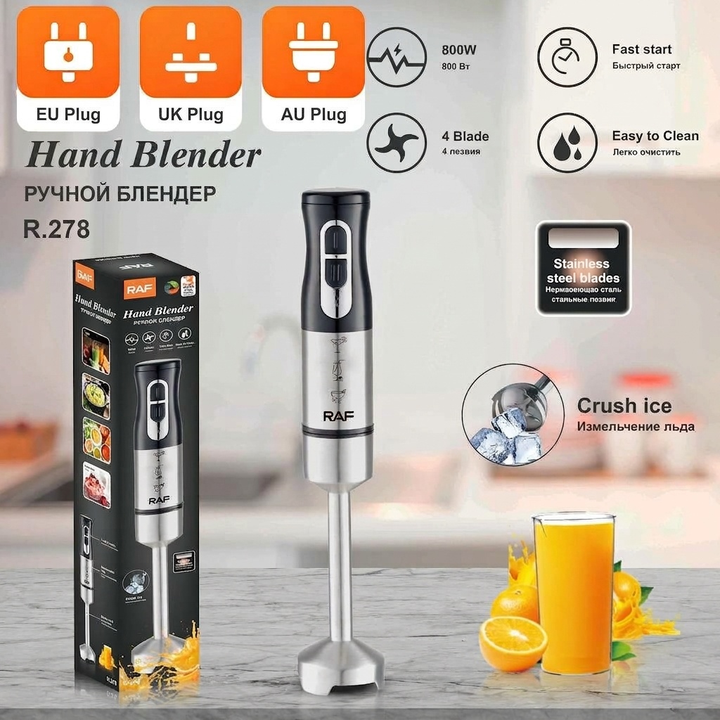 RAF R.278 800W Stabmixer – Edelstahl Schwarz