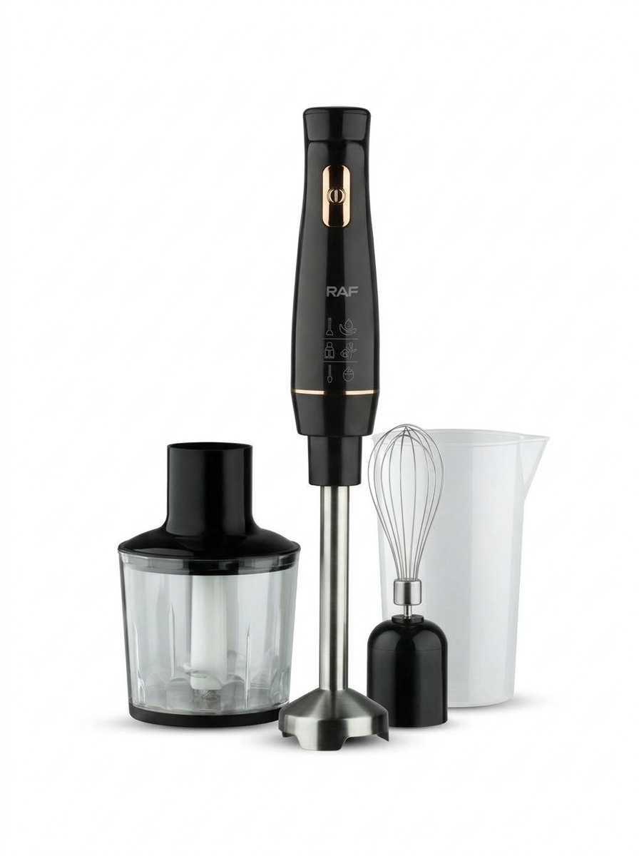 RAF 4-in-1 Stabmixer-Set – 800 W Schwarz/Weiß