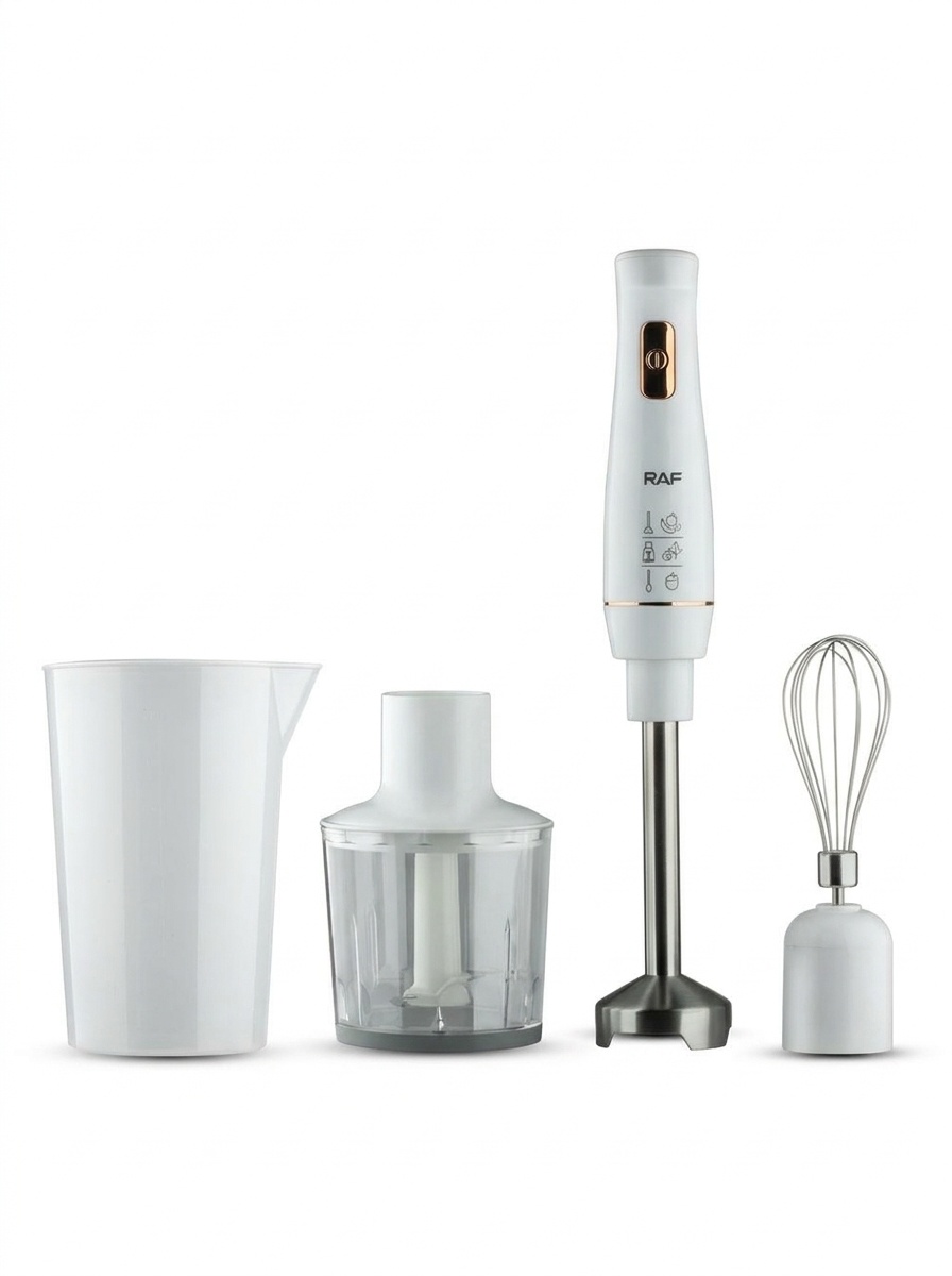 RAF 4-in-1 Stabmixer-Set – 800 W Schwarz/Weiß