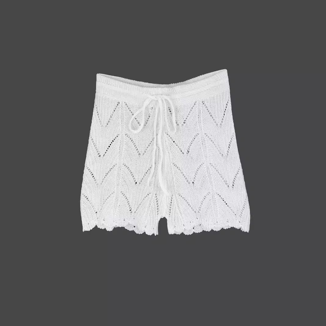 Women's Knit Top & Shorts Set - Sexy Tie Up Cutout Beach Vacation Summer