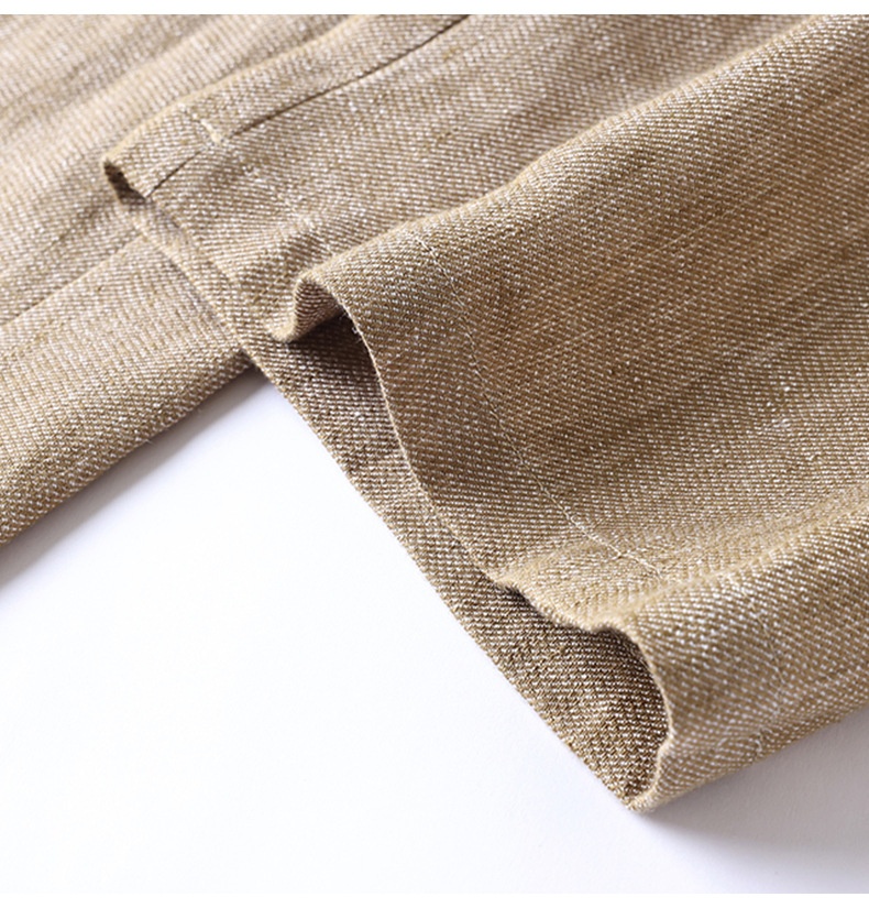 100% Linen Women's Elastic Waist Wide Leg Linen Trousers