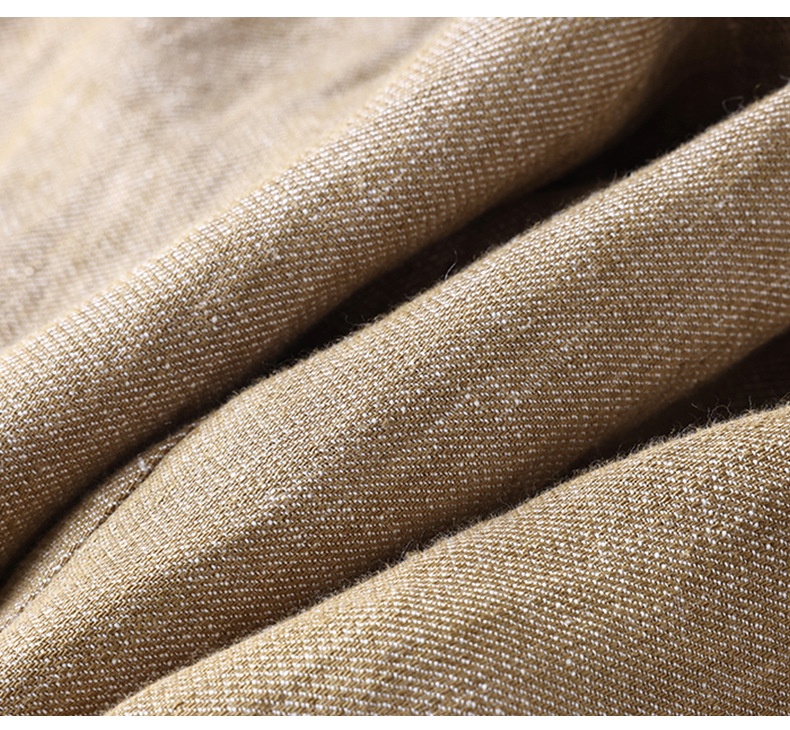 100% Linen Women's Elastic Waist Wide Leg Linen Trousers