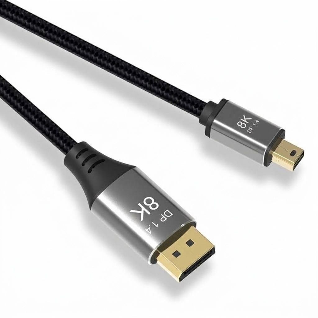 8K/16K Mini DisplayPort to DisplayPort Cable for Gaming