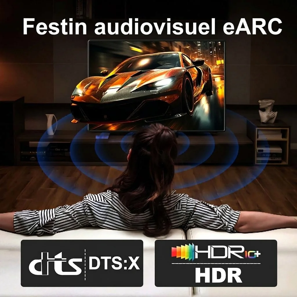 Câble HDMI 2.2 16K - Ultra haut débit tressé 96 Gbit/s