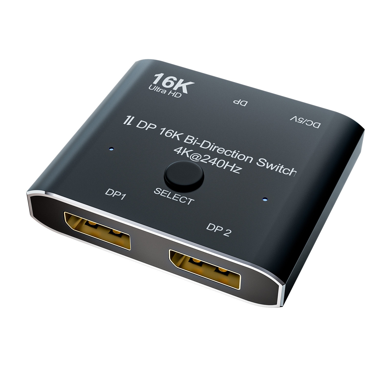 16K DisplayPort 2x1 Bi-Directional Switch 4K@240Hz Ultra HD