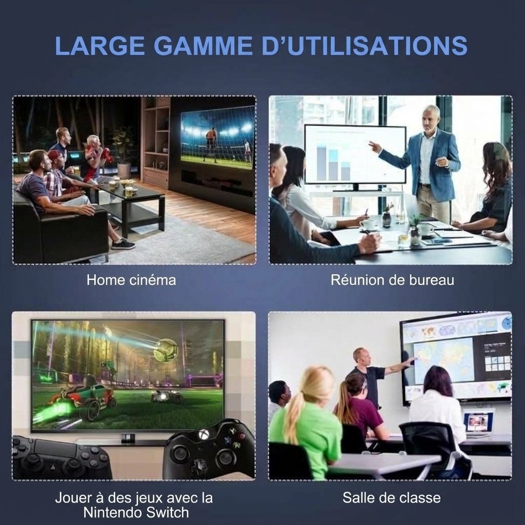 Câble adaptateur DisplayPort 1.4 vers HDMI 8K - DP vers HDMI