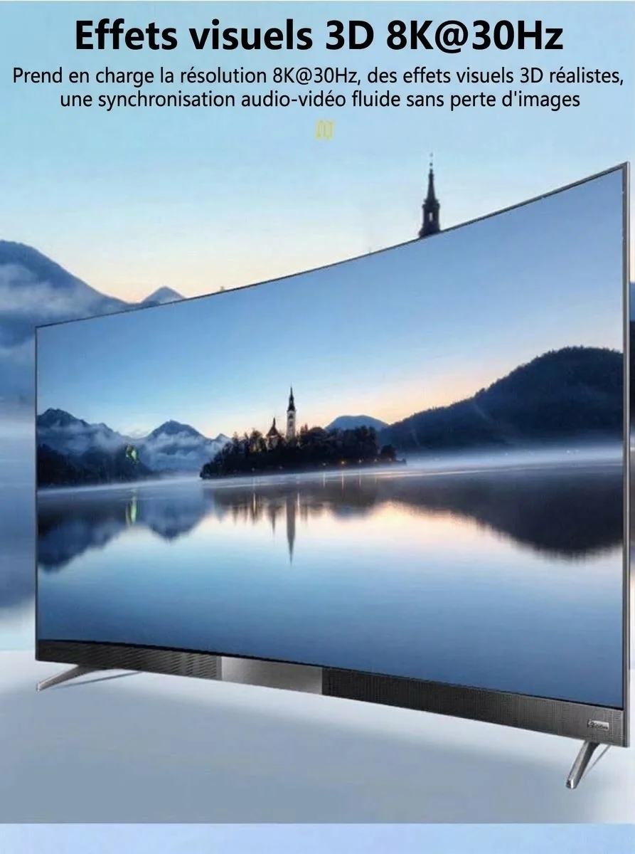 Câble adaptateur DisplayPort 1.4 vers HDMI 8K - UHD 4K à 120 Hz