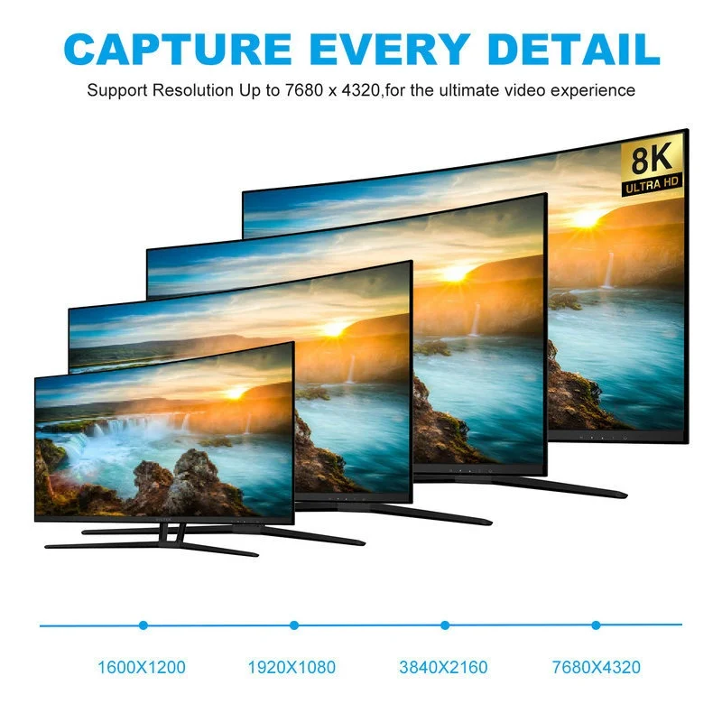 USB-C to DisplayPort 8K Adapter - 60Hz Type-C DP 1.4 Cable