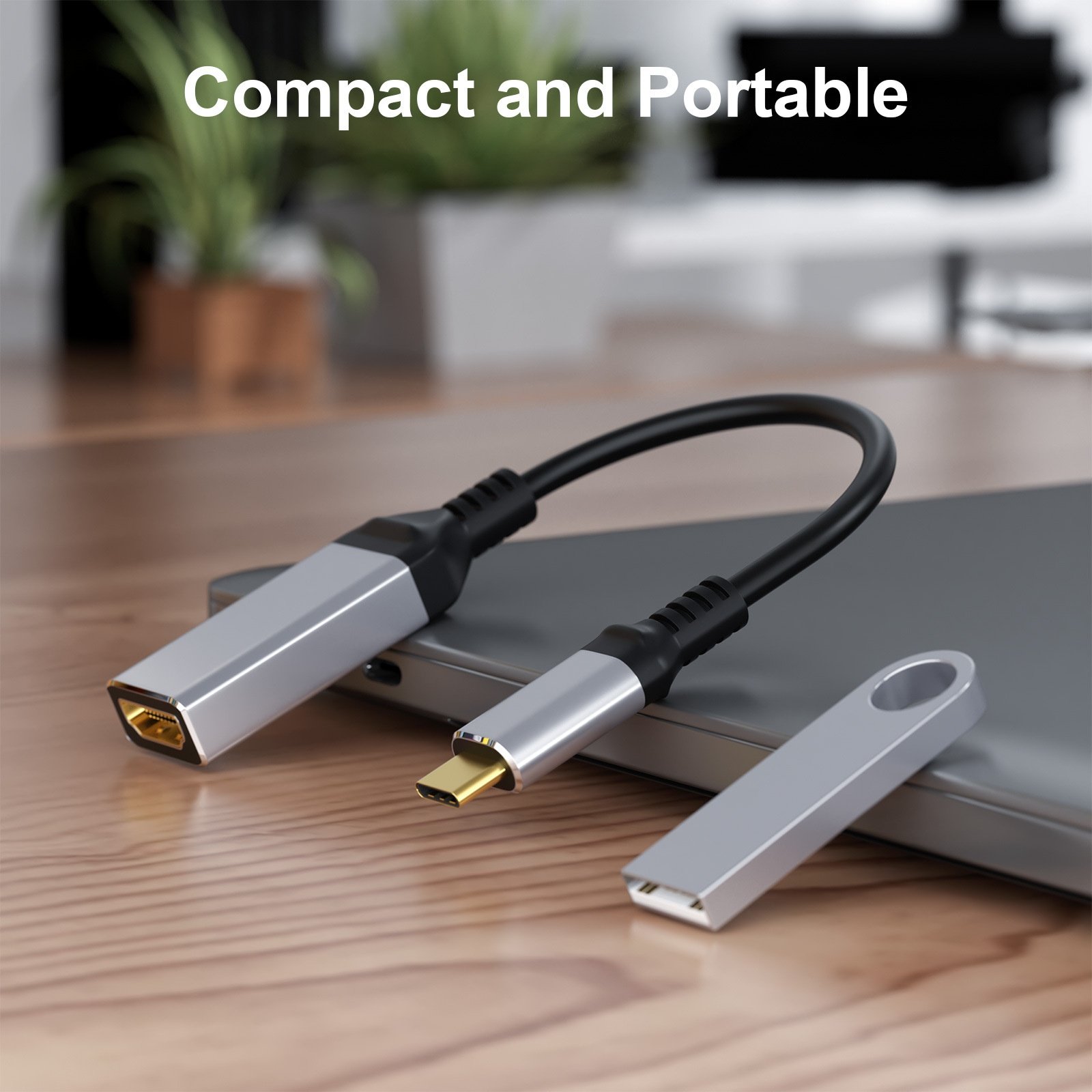 8K USB-C to HDMI Adapter Cable - UHD 60Hz Video Converter