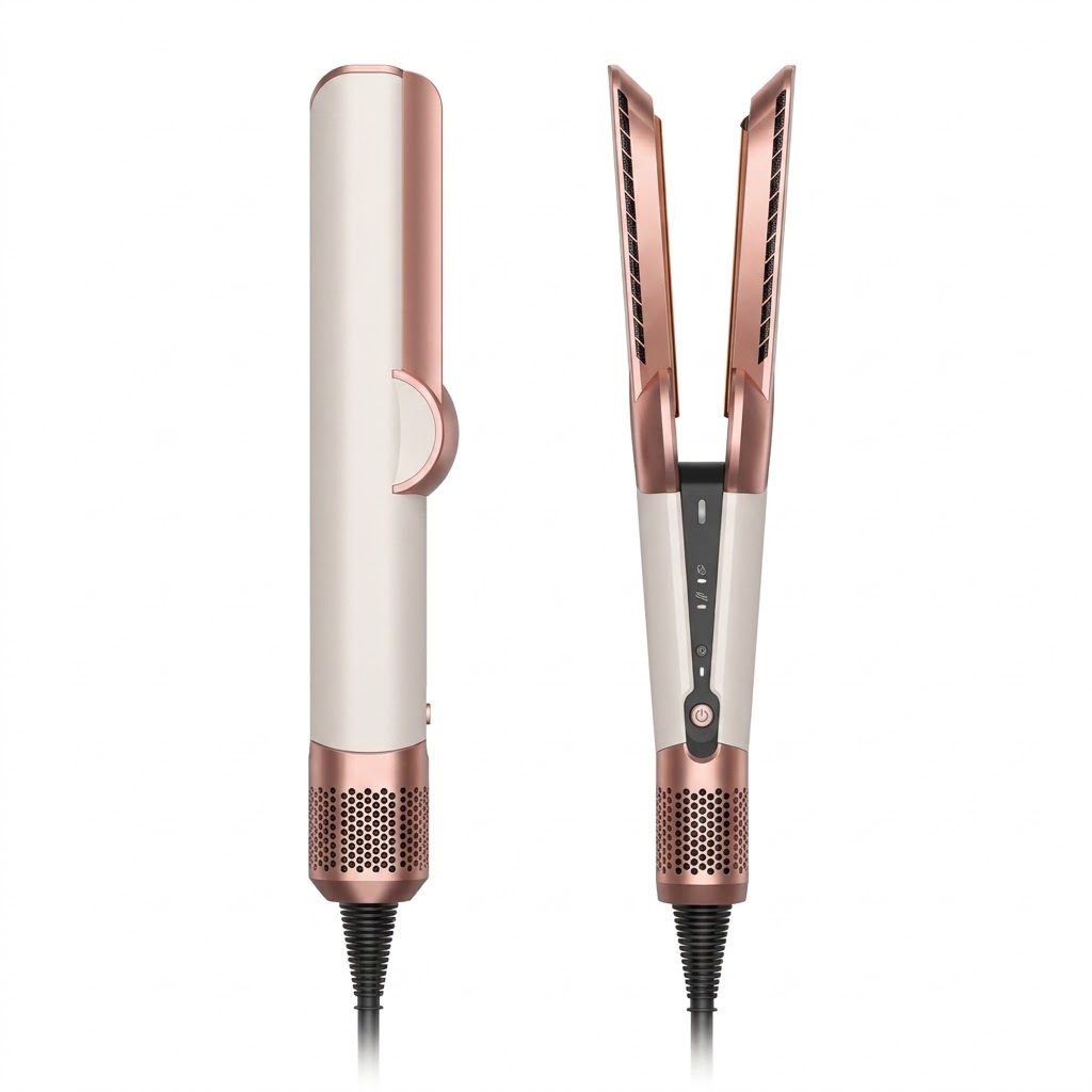 2-in-1 Ionic Hair Dryer and Straightener with Intelligent Temp Control