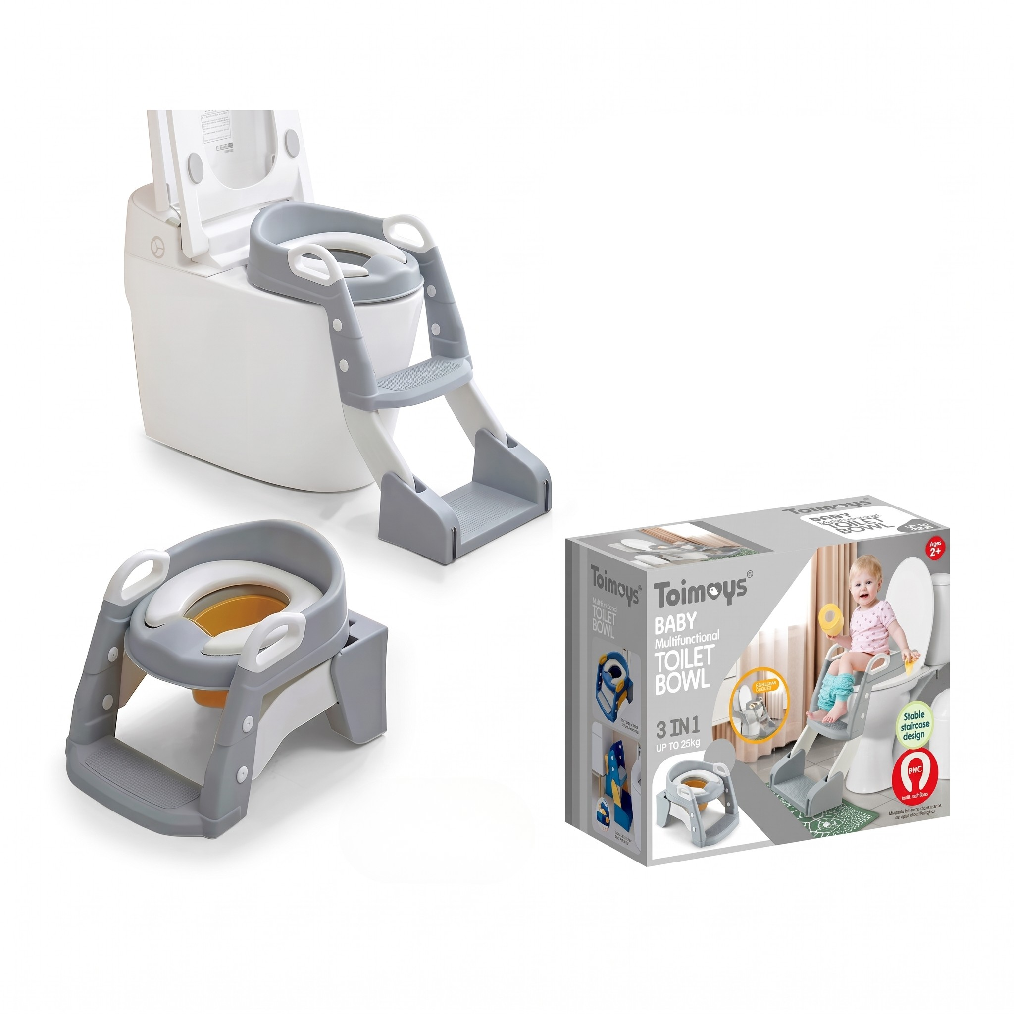 Multifunctional Baby Toilet Training Seat with Ladder