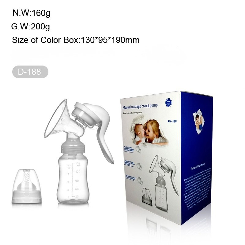 Nursing Bottle & Manual Feeder Pump - Gentle Ergonomic Liquid Dispenser for Babies