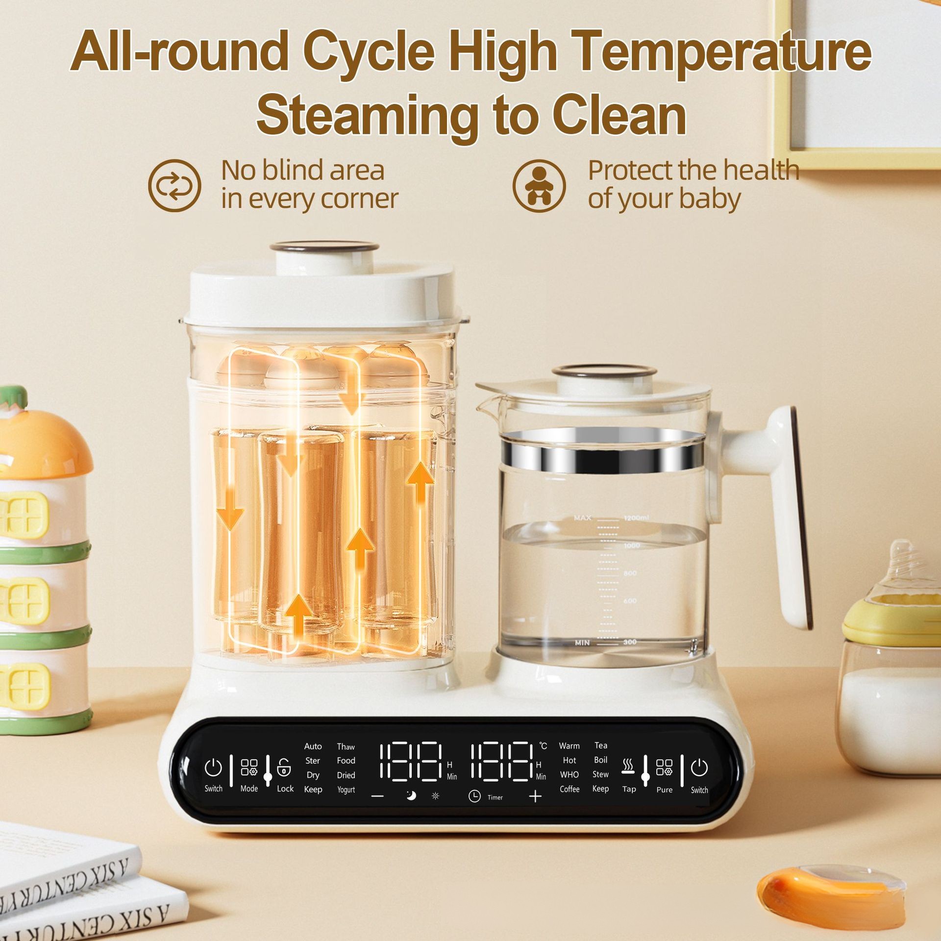 Multifunctional Baby Bottle Sterilizer & Milk Warmer