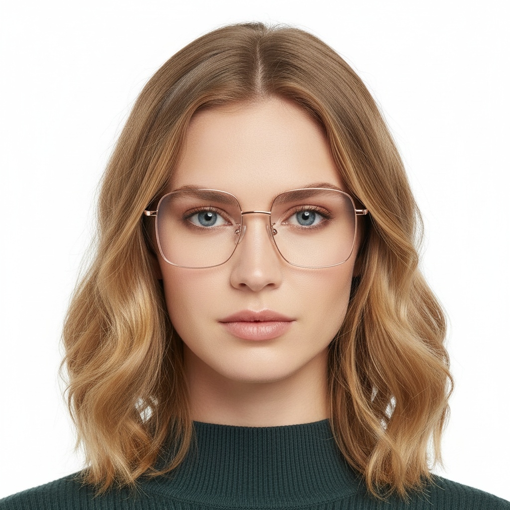 BS1913-0173_Pink_Rectangular_Titanium_Glasses_model