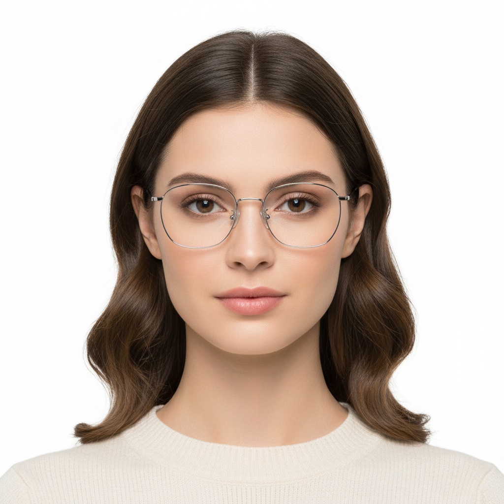 BS1913-0225_Silver_Rectangular_Titanium_Glasses_model