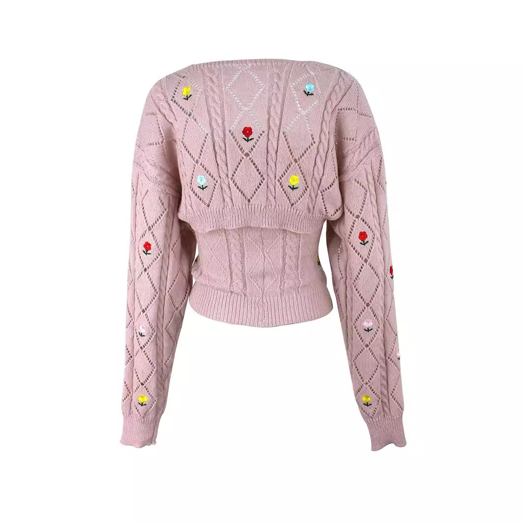 Knitted Cardigan Two-Piece Set - Women's Spring Autumn Outerwear SSU-00030