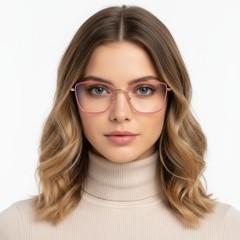 BS2425-0007_Pink_Butterfly_Metal_Glasses_model