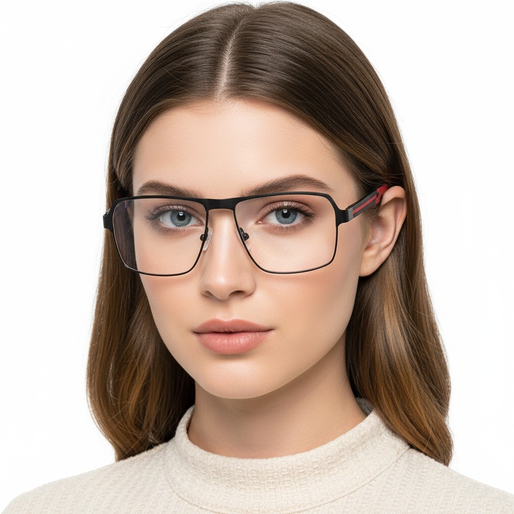 BS2425-0112_Red_Rectangular_Metal_Glasses_model