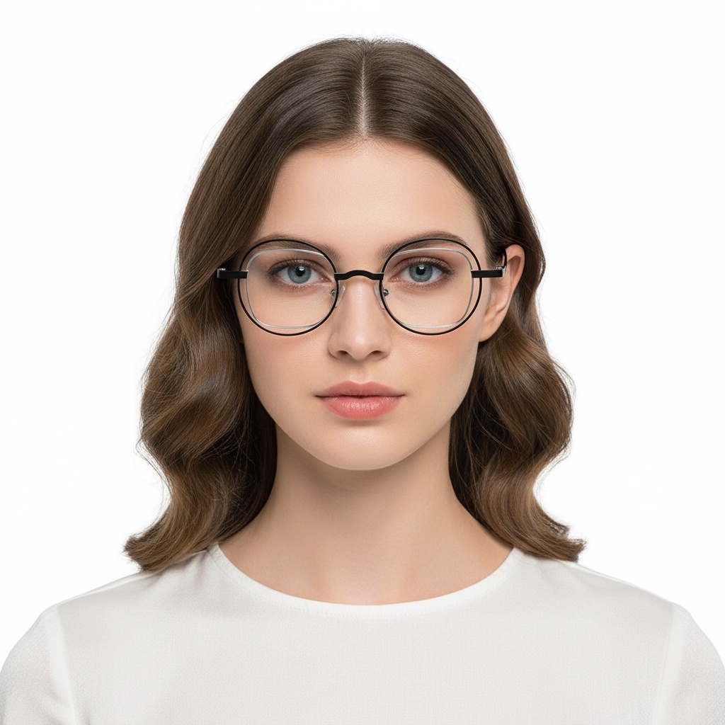 BS2425-0143_Black_Oval_Metal_Glasses_model