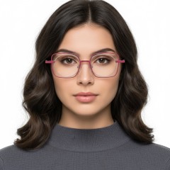 BS2425-0165_Pink_Rectangular_Metal_Glasses_model