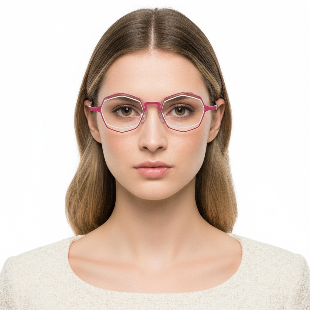 BS2425-0170_Pink_Geometric_Metal_Glasses_model