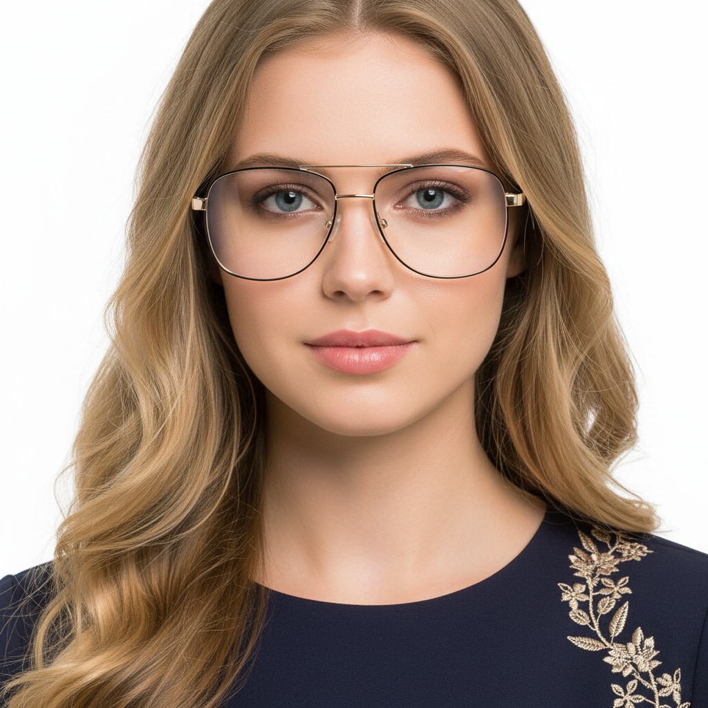 BS2425-0238_Golden_Aviator_Metal_Glasses_model