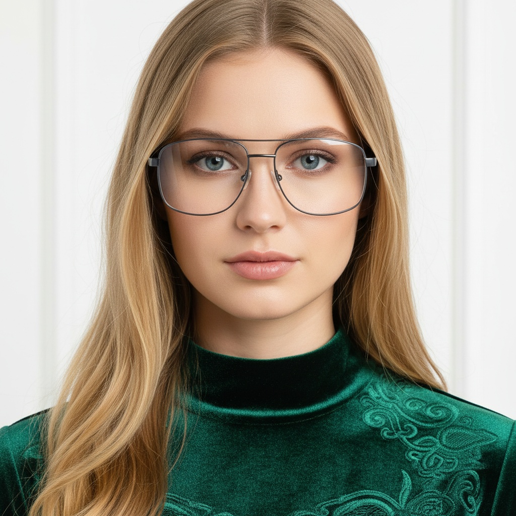 BS2425-0259_Black_Aviator_Metal_Glasses_model