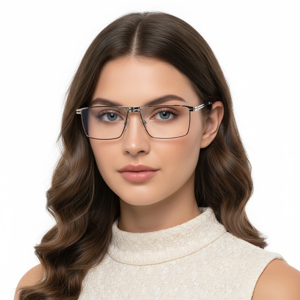 BS2425-0321_Brown_Rectangular_Metal_Glasses_model