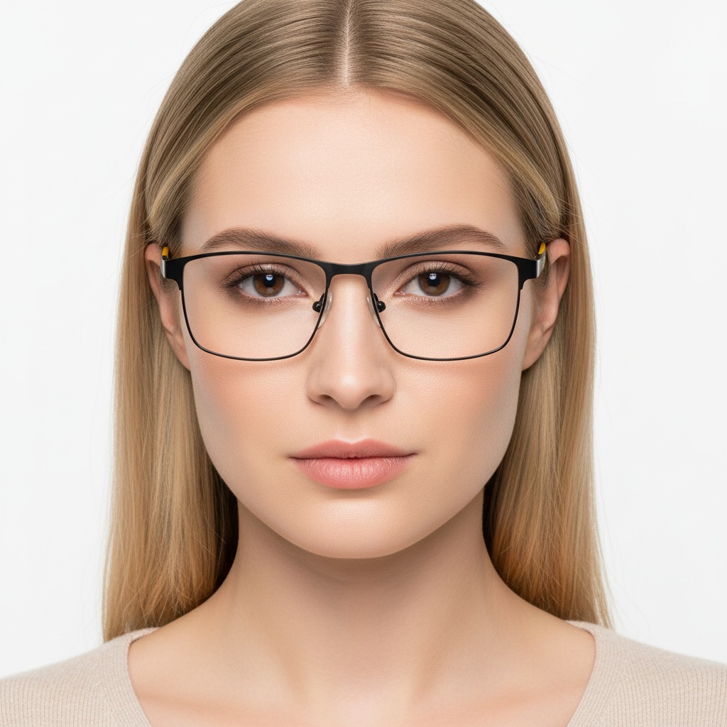 BS2425-0365_Yellow_Rectangular_Metal_Glasses_model