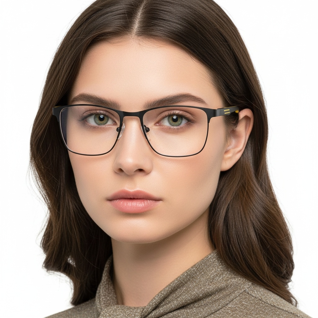 BS2425-0373_Yellow_Rectangular_Metal_Glasses_model