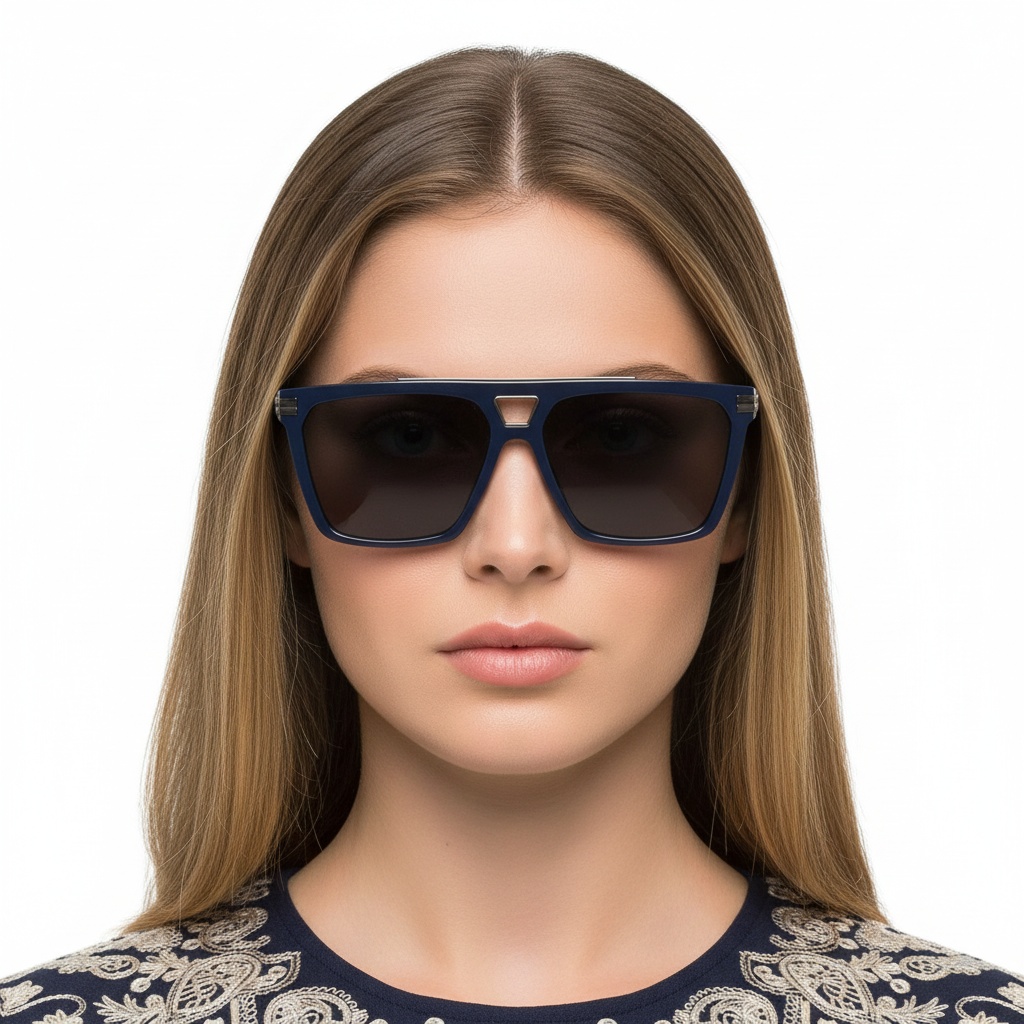 BS2503-0076_Blue_Aviator_Plastic_Sunglasses_model