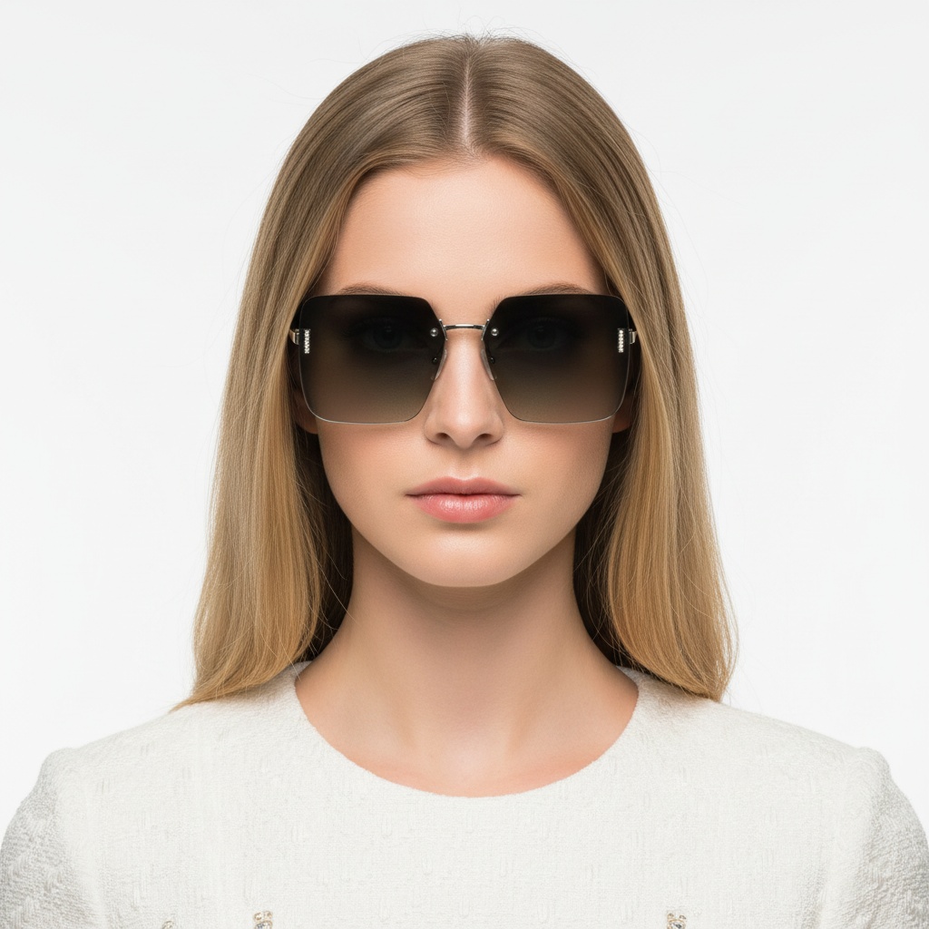 BS2503-0081_Silver_Invisible_Metal_Sunglasses_model