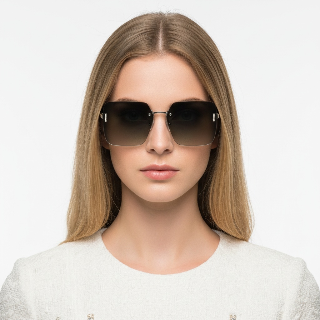 BS2503-0081_Silver_Invisible_Metal_Sunglasses_model