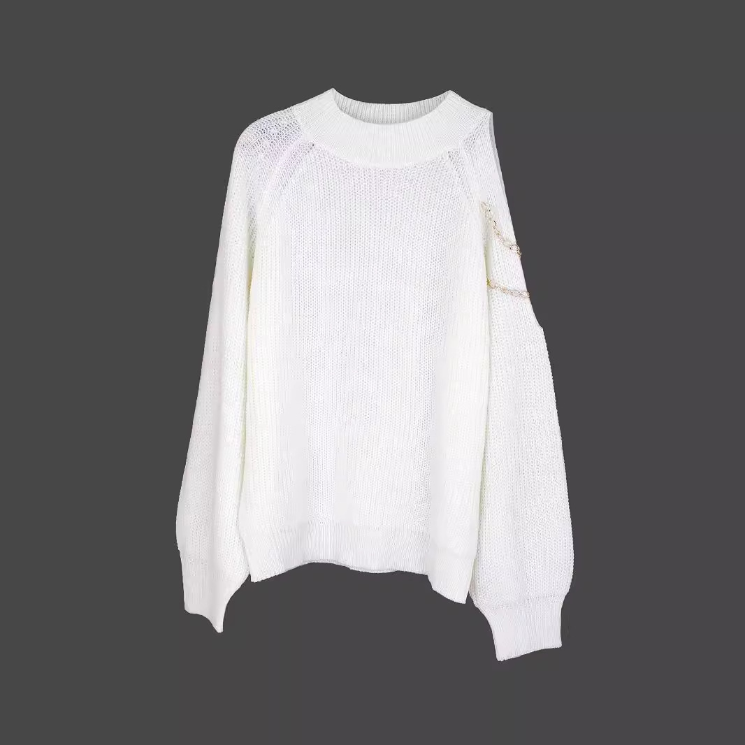 Cashmere Sweater Women Crewneck Long Sleeve Knit Top SSU-00043