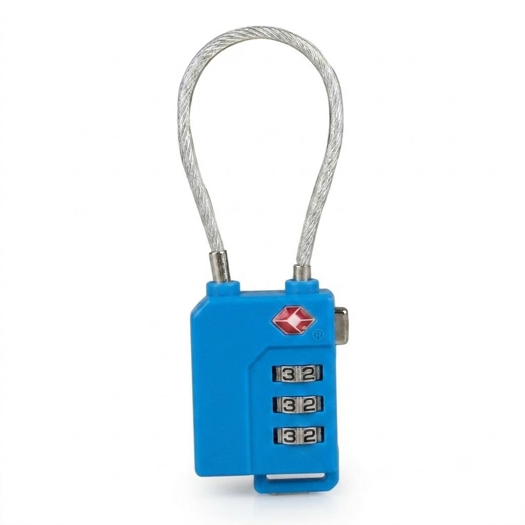 TSA Approved 3-Digit Combination Cable Locks for Luggage, Vibrant Color Travel Security Padlock, Flexible Steel Wire for Backpack, Suitcase, Locker