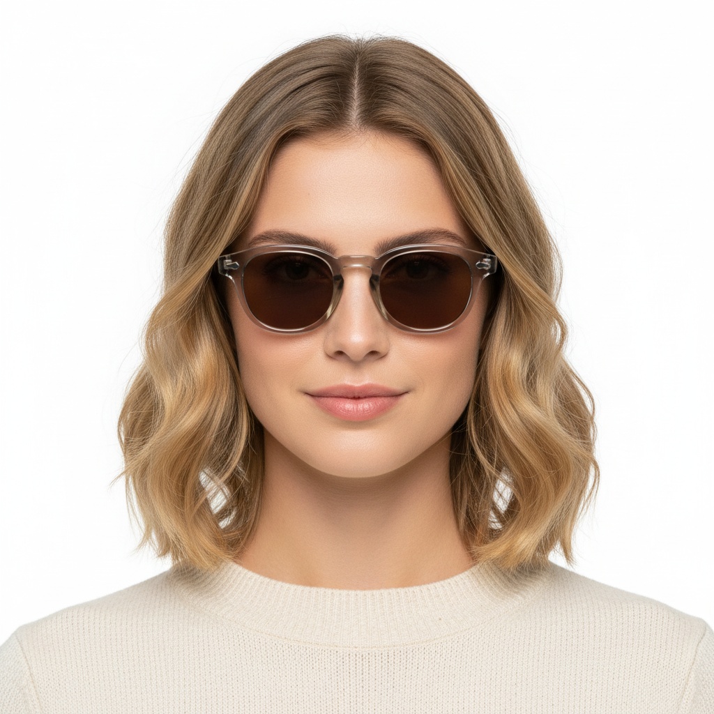 BS2503-0099_Grey_Oval_Plastic_Sunglasses_model