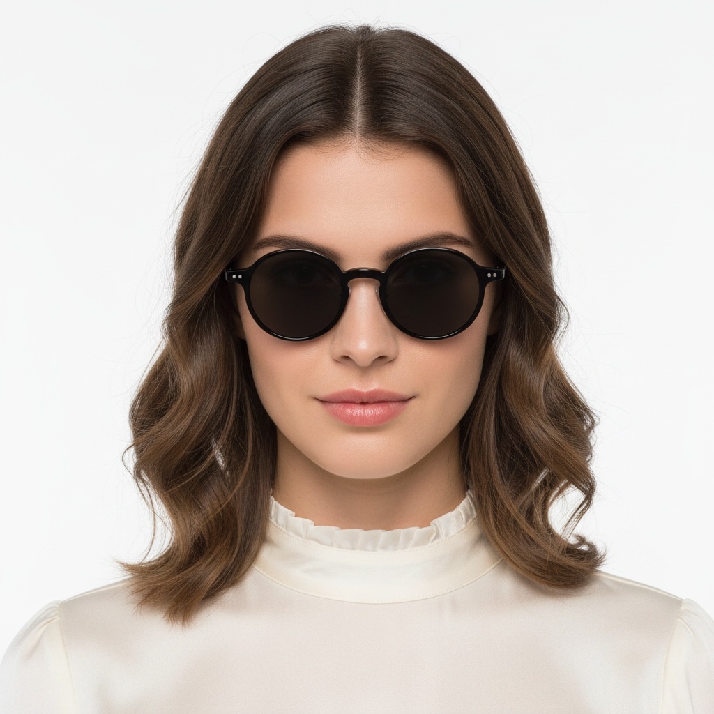 BS2503-0133_Black_Oval_Plastic_Sunglasses_model