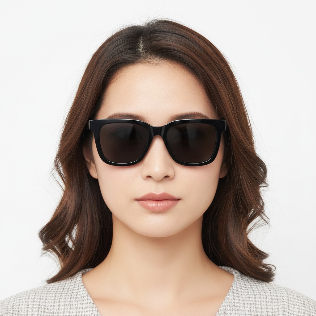 BS2607-0065_Black_Rectangular_Acetate_Sunglasses_model