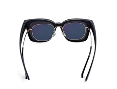 Lunettes de conduite polarisées rectangulaires en plastique marron #BS2426-0051